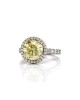 GIA Certified F.I.YELLOW Round Brilliant Cut Diamond Solitaire Ring in PLAT